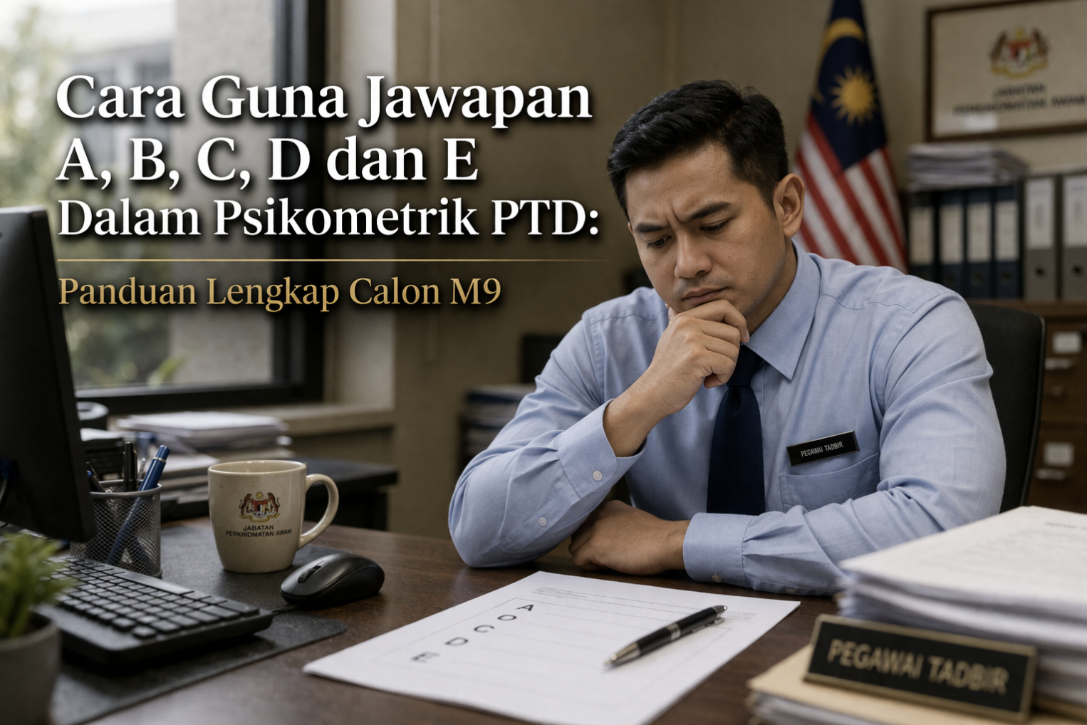 Cara Guna Jawapan A, B, C, D dan E Dalam Psikometrik PTD: Panduan Lengkap Calon M9